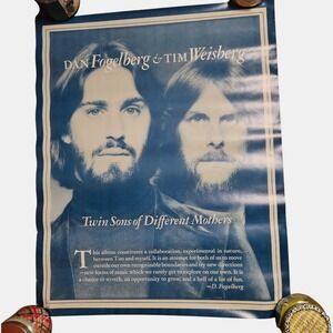 Dan Fogelberg Tim Weisberg Twin Sons Of Different Mothers 24x30 Promo Poster 70s